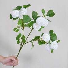Fake Flowers With Stems Realistic Natural Artificial Chrysanthemums Flowers For Vase Home Porch Garden Yard And More - White - View 2
