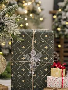 4pcs Transparent Angel Pendants Are Suitable For Home And Office Decorations On Christmas, Halloween, Valentine's Day And Other Festivals, Suitable For Christmas Trees, Acrylic Wings Angel Pendants, Christmas Decorations, Home Decor, Holiday Hanging Decorations, Party Decor Winter Room Decor