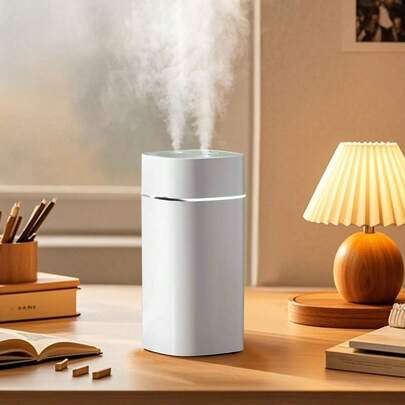 600ml USB Dual-Düsen Luftbefeuchter, Schnell verdampfender Luftbefeuchter geeignet für große Räume, leiser Schlafmodus, Aroma-Diffuser für Zuhause