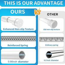 FEPK 1 pieza Barra de tensión multifuncional sin taladro, barra de cortina ajustable, fácil instalación, apta para cortinas, cortinas de ducha, cortinas de puerta, barras de almacenamiento de cocina, armarios de zapatos, barras de soporte de armario - Accesorios de baño Accesorios de baño Herramientas de baño - Multicolor - Ver 9