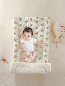 1 件四季婴儿加厚床垫罩，柔软毛绒面料，适合春夏季空调房、婴儿床垫，可水洗和双面使用