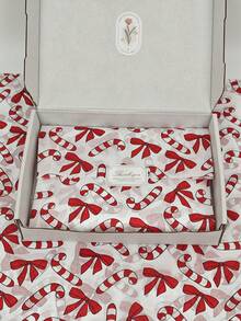 20pcs Christmas Style Candy Pattern Thin Paper, Size 19.69 Inches * 13.78 Inches, Handmade Packaging Paper, Shatterproof Item Protection, Gift Box Filling, Party Decoration - Halloween Design, Holiday Packaging, Durable Packaging, Christmas Decoration, Holiday Decoration