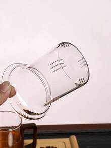 1pc 13.5 Oz/400 Ml Glass Teapot With Infuser,Glass Teapot,Tea Infuser For Loose Leaf Tea,Tea Kettle With Infuser,Mug With Lid For Steeping With Solid Wood Handle,Microwave ,Suitable For Tea, Coffee, Milk, Living Room, Kitchen, Office, Tea Party, Ideal Gift