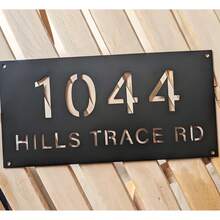 4 Size Options! Personalized Modern House Number Plate, Square Metal Address Letter Sign, Customized Metal Address Plaque, Reflective Outdoor Address Sign, Housewarming Gift - Black - View 6