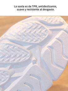 Zapatillas deportivas infantiles modernas y transpirables, con diseño decorativo de letras y animales, zapatillas planas cómodas y transpirables con malla, cordones adhesivos, suela resistente y antideslizante, ideales para el uso diario, ir al colegio y actividades al aire libre. - Rosa - Ver 7