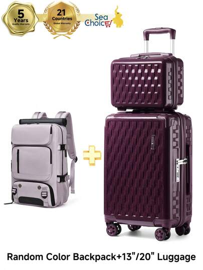 Juego de Maleta de Mano y Maleta Trolley Sea Choice de 2 Piezas, Maleta de Cabina con Mochila de Viaje de 35L