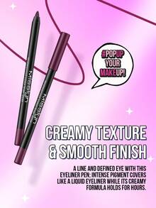Misslyn Waterproof Colored Eyeliner Pencil, Long-Lasting Color, Smooth And Moisturizing Texture, Available In Matte, Pearl, And Glitter Finishes, Easy To Create Rich And Precise Lines, Can Be Trimmed With A Pencil Sharpener, Smudge-Proof, Waterproof, Long-Lasting, Sweat-Resistant - 209 Red Purple - View 8