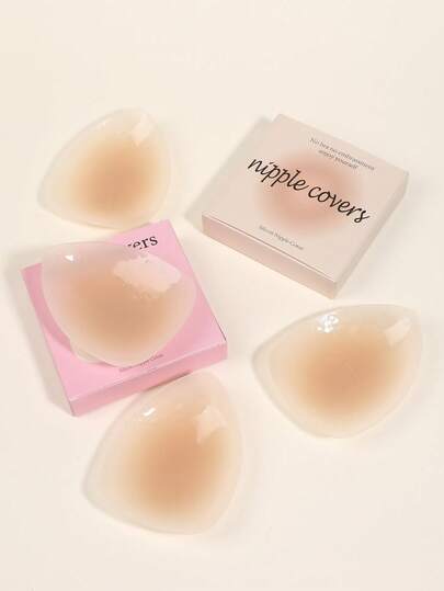 4/2 片可重复使用的夏季女士硅胶隐形乳贴，隐形文胸，女士内衣，粘性文胸，无肩带文胸，便携式乳贴，适合各种场合，如派对和聚会、正式服装、泳装、比基尼、婚纱，也可与连衣裙搭配穿着。