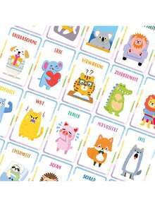 New English German Emotion Card 32 Cute Monster Emotion Card Animal Emotion Learning Mindfulness Card