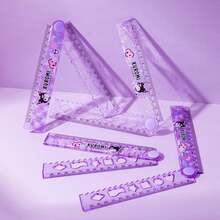 Sanrio 1支三丽鸥酷洛米30厘米/11.81英寸折叠尺，多功能，高品质可爱卡通尺，适合学生使用。 - KLM隨機顏色一件 - 查看 3