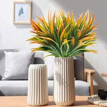 1/3/5/70PCS 17.32inch Artificial Spring Grass, Fake Plants, Uv Resistant Green Plants, Plastic Plants, Home Garden Window Sill Decoration, Restaurant, Bedroom, Wedding, Birthday Party Flowers, Indoor/Outdoor Festival Decoration, Photography, Spring And Summer Season Decoration, Outdoor Simulation Green Plants, Winter Decoration, Birthday Gifts - Light Red - View 3