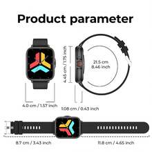 SIMSONLAB 新款智能手表，配备 1.83 英寸屏幕，IP67 防水，支持通知提醒、多种运动模式，兼容安卓和 iOS 系统。