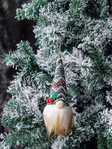 1pc Christmas Light Pendant Glowing Dwarf Doll Holiday Table Centerpieces Xmas Gnome Decoration Adorable Doll Pendant Elder Small Hanger Acrylic Household