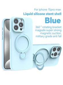 Simple Solid Color Magnetic Case Compatible With IPhone Series,Mobile Phone Stand,Soft Liquid Silicone Material,Soft Bumper, Shockproof Slim Bling Clear Case Compatible With IPhone Series,Compatible With IPhone 15Pro Max/16Pro Max Series,Back-To-School Supplies,Hallows' Day Christmas Gifts,Suitable For Women, Gifts For Family, Friends, Lovers