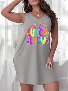 Lunch Lady Dress, Kindergarten Dress, School Cafeteria Dress, Back To School Dress, Preppy Neon Lunch Lady Dress, Lunch Lady Coquette Bow Dress - 灰色 - 查看 1