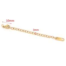 10pcs Stainless Steel Extension Extended Tail Chains Lobster Clasps Connectors DIY Jewelry Making Findings Bracelet Necklaces - Extension Chain - View 8