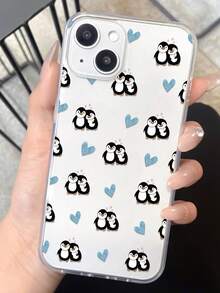 1个企鹅图案全覆盖透明TPU防指纹手机壳，兼容苹果13、苹果11、苹果14 Pro Max、苹果13 Pro、苹果15/15 Plus/15 Pro/15 Pro Max/12/12 Pro/12 Pro Max/14/14 Pro/13 Pro Max及其他型号 - 彩色 - 查看 3