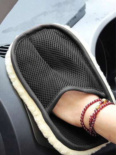 1/3/5pcs Car Wool Soft Hand Glove Cleaning Brush 17*25cm For Car Cleaning