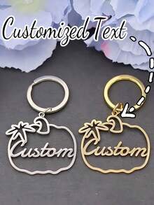 Personalized Endless Love Keychain - Customized Name Stainless Steel Heart Shaped Keyring, Perfect Gift For Her, Valentine's Day, Mother's Day - Style 1 - View 1