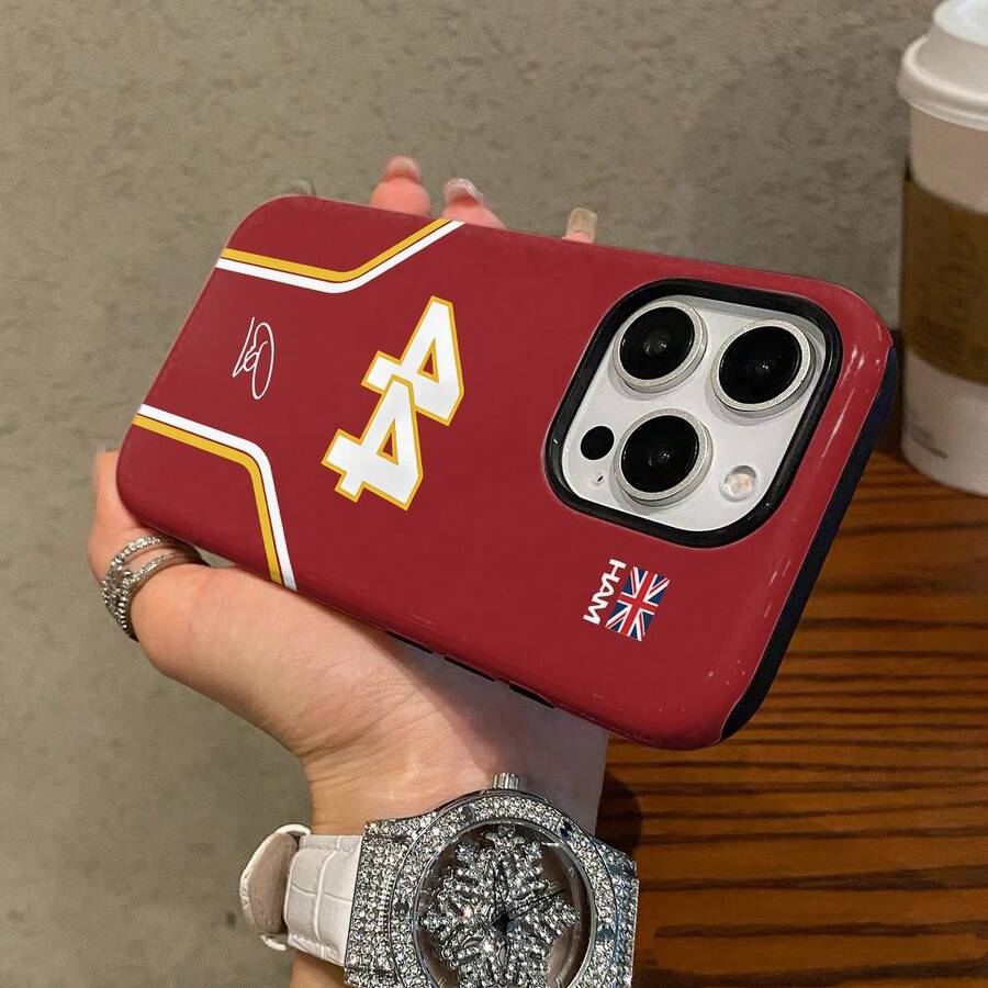 2-In-1 Dual Layer Protective Phone Case, F1 No.44 HAM And FANS Design, Fit For 17 Pro Max, 16 Pro Max, 15P, 13, 11, 12, XS, 8 Plus, 7, 17 Pro Max, Air