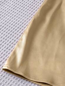 Vestido mini ajustado de tirantes de unicolor de moda callejera para mujer