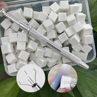 100pcs Mini Sponge Blocks With 4 Claws Tweezers Gripper, Manicure Nail Painting Gel Ombre Coloring Sponge Gradient Nail Gel Polish Tools