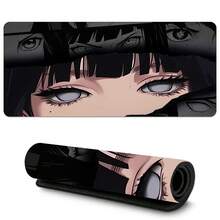 1pc Japanese Anime Eyes Desk Mat, Anime Art Gaming Mouse Pad, Large Desk Pad With Stitched Edge Non-Slip Base Keyboard Big Mouse Pad For Office Home Work Gaming, Perfect Gift Idea