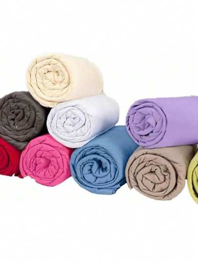 Kit 05 Lençol Solteiro Liso Avulso Com Elastico Na Volta Promoção