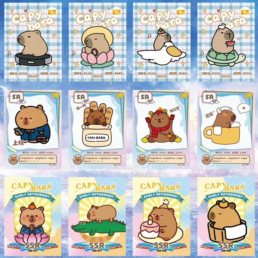 1 Set de Tarjetas Aleatorias de Rata de Agua, 5 piezas/Paquete, Adecuado para Coleccionistas