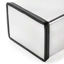 10 Liter Open Top Trash Can Stainl Steel Office Wastebasket Small Kitchen Garbage Container Bin With Liner Waste Trashcans For Bathrooms Restaurant Restroom Powder Rooms Home