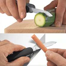 Cuchillo de camping multiusos de acero inoxidable, utensilio de cocina y aventura, cuchillo multiusos, material de acero inoxidable - Negro - Ver 2