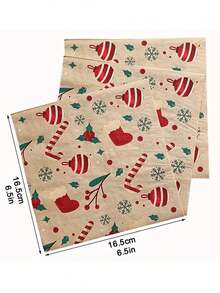 20pcs Christmas Themed Candy Cane Paper Napkins, 2-Ply Disposable Dinner Napkins - Suitable For Holiday Parties, Christmas Decorations, Seasonal Tableware, Home, Party Decor, General Celebrations