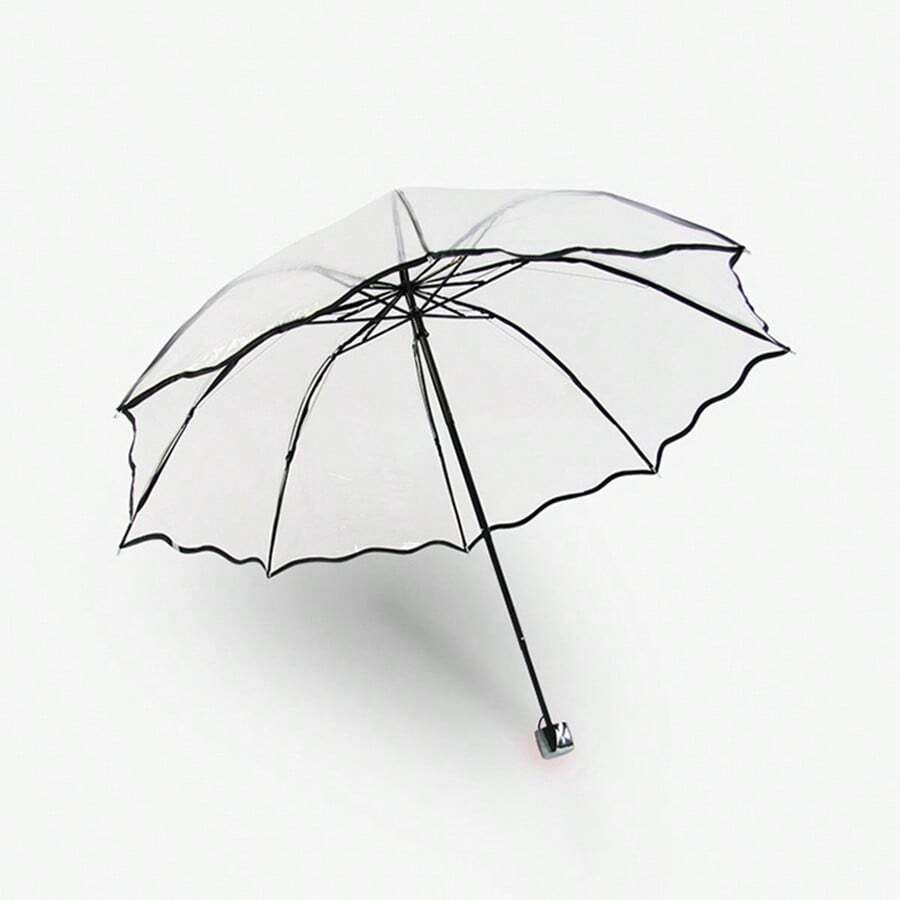 1 chiếc ô gấp ba viền ren trong suốt, ô che nắng cầm tay chống thấm nước, ô 8 nan chống tia UV, ô che nắng gấp gọn, lựa chọn mùa xuân hè, quà tặng cho phù dâu, trang trí phòng ngủ, trang trí phòng ngủ, bãi biển, du lịch, dành cho nam, dành cho nữ, kỳ nghỉ, đồ dễ thương, quà tặng Ngày của Mẹ, trang trí phòng ngủ, sân vườn, trang trí nhà bếp, mùa hè, bãi biển, đồ dùng cần thiết khi đi du lịch, trang trí phòng, đồ chơi mềm, tốt nghiệp