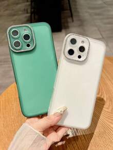 Estuche protector de lente con cristales de lujo compatible con iPhone 16 Pro Max, funda suave transparente de TPU a prueba de golpes compatible con iPhone 14/13/11/16 Pro/16 Plus - Multicolor - Ver 6