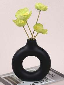 1 Stück einfache, leicht-luxuriöse, einfarbige donutförmige Vase, eine minimalistische Vase in Weiß, Rosa und Schwarz, in verschiedenen Farben und Spezifikationen erhältlich, geeignet für Heimdekoration, Wohnzimmerdekoration, Schreibtischvase, Balkondekoration, Esszimmervase, Schlafzimmervase, unzerbrechliche Vase, geeignet für Hochzeiten, Partys, Veranstaltungen und Gärten.