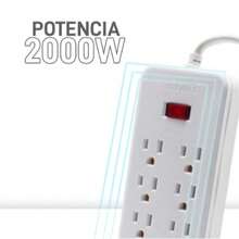 BUYTITI Multicontacto de 2000W Con Puertos Usb Y Tipo C - Tipo de Enchufe B USA (110-127V) - Ver 5