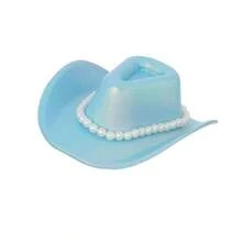 2pcs Bohemian-Style Western Cowboy Mini Hats Western Rhinestone Cowboy Hats Western Pearl Cowboy Hats Neon-Colored Women's Cowboy Hats Disco Party Hats Role-Playing Costume Accessories Party Hair Accessories Cowboy-Themed Hats