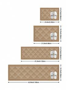DAJIANG 1 pieza Felpudo antideslizante de terciopelo grueso, alfombra de piso cómoda, alfombra de pasillo, alfombra de cocina, lavable a máquina, fácil de limpiar, decoración del hogar, alfombra de cocina - Multicolor - Ver 3