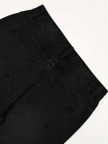 Men Straight Leg Cotton Washed Jeans, Versatile Wide Leg Washed Jeans, Loose Fit Straight Leg Jeans For Couples, Grunge
