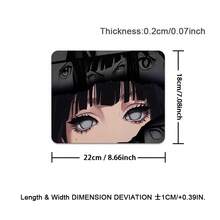1pc Japanese Anime Eyes Desk Mat, Anime Art Gaming Mouse Pad, Large Desk Pad With Stitched Edge Non-Slip Base Keyboard Big Mouse Pad For Office Home Work Gaming, Perfect Gift Idea