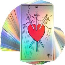 Bộ bài Tarot Khúc xạ Màu Nâng cao - Bộ bài hoàn chỉnh với lớp phủ sáng bóng và biểu tượng bí truyền truyền thống dành cho người lớn thực hành - Nhiều màu - Xem 3