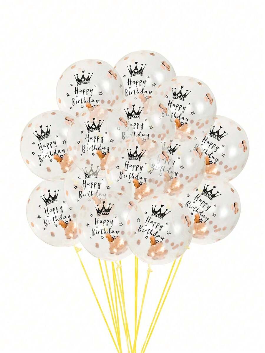 10/20/30 Stücke Glückwunsch Geburtstagskrone Rose Gold funkelnde Luftballons, geeignet für Baby Geburtstagsfeiern, Baby-Shower, Baby-Themen-Partys, Baby Jahresfeste