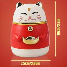 One, Toothpick Box, Creative Toothpick Box, Pop-Up Automatic Toothpick Box, Kitchen And Restaurant Use, Cute Cat Toothpick Box, Toothpick Box, Kitchen Supplies - trắng - Xem 4
