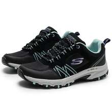 Skechers 女鞋戶外鞋女士綁帶城市戶外鞋日常運動鞋訓練鞋180017-BKMN - 黑色/薄荷綠色 - 查看 3