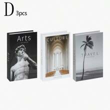 3pcs Foldable Decorative Fake Books, Minimalist Decor Books For Home, Office, Showroom