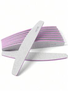 25/50 件直指甲锉 100/180 粒度木砂纸打磨锉 双面抛光锉 适用于天然指甲