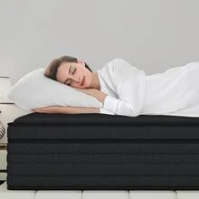 CHEVNI 8/10/12/14 Inch Twin Full Queen King Size Memory Foam Pocket Spring Mattress Medium Firm In A Box,Medium Firm - Black - View 6