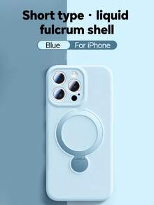 Simple Solid Color Magnetic Case Compatible With IPhone Series,Mobile Phone Stand,Soft Liquid Silicone Material,Soft Bumper, Shockproof Slim Bling Clear Case Compatible With IPhone Series,Compatible With IPhone 15Pro Max/16Pro Max Series,Back-To-School Supplies,Hallows' Day Christmas Gifts,Suitable For Women, Gifts For Family, Friends, Lovers