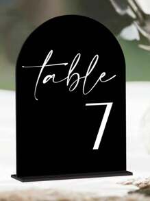 1 Set Acrylic Arch Shaped Number Place Cards, Party Decor Seating Cards, Wedding Table Numbers, Modern Wedding Ceremony & Reception Signage