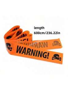 1pc 236inch Halloween Caution Tape, Horror Atmosphere Isolation Tape For Halloween Scene - Multicolor - View 10
